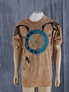 Vintage Graphic T-shirt - Dogali Dream Catcher Stone Wash - Men's Medium